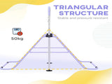Adjustable Height, Foldable Kids Gymnastics Bar w/ Non-slip Rubber Floor Rings, for 3 Years, Purple T3398P378983