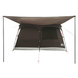 Family Tent with Roof Brown Grey 380 x 260 x 190 cm Polyester 42029001