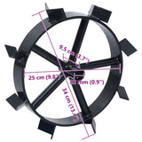 Metal Wheels for 6.5 HP Petrol Tiller 2 pcs 146268