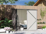 5.3 x 3.1ft Corrugated Steel Garden Shed - Light Grey T3398P315872