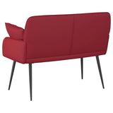 2 Seater Sofa with Metal Legs 2-Seater Wine Red Faux Leather 42051011
