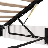 Ottoman Bed Frame with Storage White 120 x 190 cm 3418775