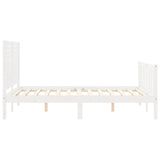 Bed Frame without Mattress White 140x200 cm Solid Wood Pine 3193207