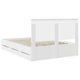Bed Frame with Drawer White 160 x 200 cm Engineer Wood 3409440