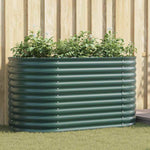 Garden Raised Bed Green 160 x 80 x 81 cm Steel 42008125
