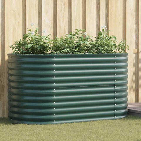 Garden Raised Bed Green 160 x 80 x 81 cm Steel 42008125