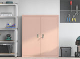 Storage Cabinet Pink 90 x 40 x 140 cm Steel 3406161