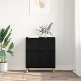 Sideboard with Drawer Black Oak 60 x 35 x 70 cm Engineered Wood 881211