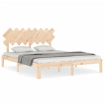 ZNTS Bed Frame without Mattress 160x200 cm Solid Wood Pine 3193736