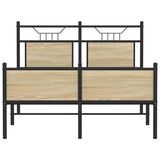 Bed Frame without Mattress Sonoma Oak 120x200 cm Engineered Wood 4106978
