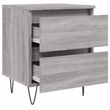 Bedside Cabinets 2 pcs Grey Sonoma 40x35x50 cm Engineered Wood 826889