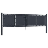 Garden Gate Steel 300x100 cm Anthracite 144524