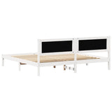Bed Frame Light Grey 200 x 200 cm Solid Pine Wood 3394237