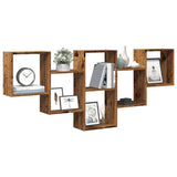 Wall Shelf Old Wood 159x18x66 cm Engineered Wood 853306