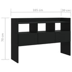 ZNTS Sideboard Black 105x30x70 cm Engineered Wood 808378