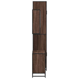 3 Piece Bathroom Furniture Set Brown Oak Engineered Wood 3301119