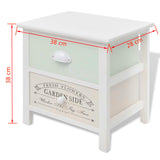 French Bedside Cabinets 2 pcs Wood 242875