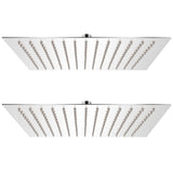 Rain Shower Head 2 pcs Stainless Steel 30x30 cm 275941