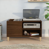 Record Cabinet Brown Oak 84.5x38x48 cm Engineered Wood 831948