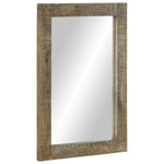 ZNTS Bathroom Mirror 50x2.5x70 cm Solid Wood Mango 4017823