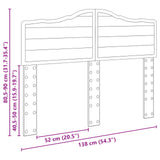Headboard Sonoma Oak Engineered wood 888674