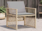 Garden Chairs with Cushions 4 pcs Mix Beige Poly Rattan 364955