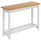 Console Table EKAI White 112 x 35 x 76 cm Solid Pine Wood 42037018