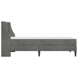 Bed Frame with Mattress Dark Grey 90 x 190 cm Velvet 3415239