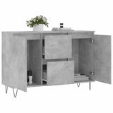 Sideboard Concrete Grey 101.5x35x70 cm Engineered Wood 827208