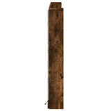 Headboard Cabinet with LED Smoked Oak 160 x 16.5 x 103.5 cm 8006568