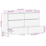 Sideboards 2 pcs Brown 60 x 33.5 x 75 cm Solid mango wood 3310052