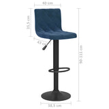 Bar Stools 2 pcs Blue Velvet 333735