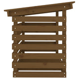 ZNTS Firewood Rack Honey Brown 108x73x79 cm Solid Wood Pine 822230