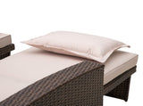 2-Seater Rattan Sofa Lounger Set-Brown T3398P320074