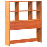 ZNTS Bookcase Bed without Mattress Wax Brown 100x200 cm Solid Wood 3321915