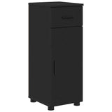 Bathroom Furniture Set 5 pcs Black Engineered Wood and Metal 3393074