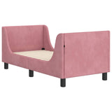 Toddler Bed Frame with Headboard Pink 70 x 140 cm Velvet 42010850