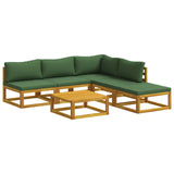 Sofa Set 6 pcs Natural Solid Acacia Wood 3417268
