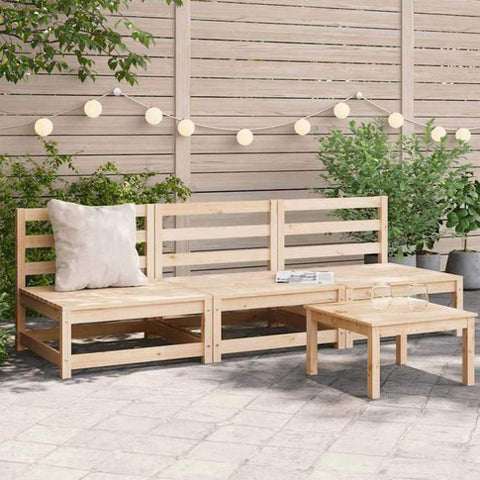 Garden Sofas Armless 3 pcs 70x70x67 cm Solid Wood Pine 837928