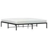 Metal Bed Frame without Mattress Black 200x200cm 373662