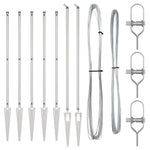 Fence Posts Manual 7 pcs Silver 32mm 140 cm Galvanised steel 42004274