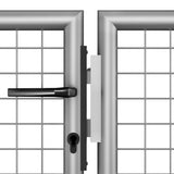 ZNTS Garden Gate Galvanised Steel 306x150 cm Silver 144762