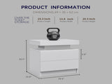 Nightstand LED Bedside Table Cabinet Lights Modern End Side with 2 Drawers for Bedroom T3272P287610