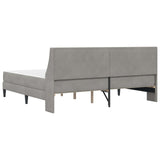 Bed Frame with Mattress Light Grey 180 x 200 cm Velvet 3415241