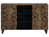 Sideboard with Shelf Brown 90 x 33.5 x 75 cm Solid Mango Wood 4018360