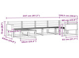 Outdoor Sofa Set 6 pcs Natural Solid Acacia Wood 3385350
