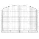 Arched Gabion Basket 200x50x120/140 cm Galvanised Iron 153476