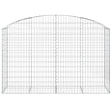 Arched Gabion Basket 200x50x120/140 cm Galvanised Iron 153476