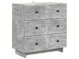Drawer Cabinet Concrete Grey 66 x 34.5 x 90 cm Engineered Wood 893918
