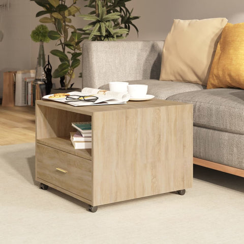 Coffee Table Sonoma Oak 55x55x40 cm Engineered Wood 810929